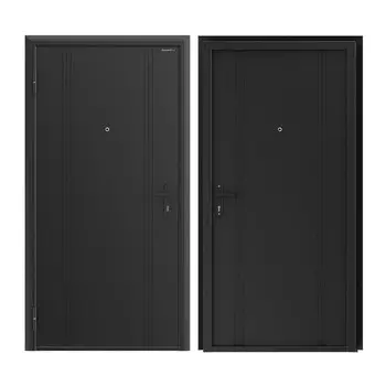 Дверь входная DoorHan Эко левая серый букле - серый букле 880х2050 мм