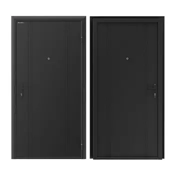 Дверь входная DoorHan Эко правая серый букле - серый букле 880х2050 мм