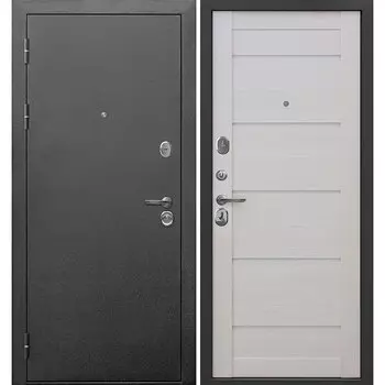 Дверь входная Ferroni 9СМ левая антик серебро - лиственница бежевая 860х2050 мм