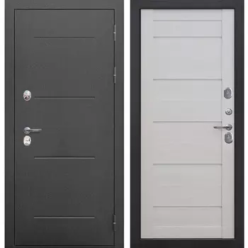 Дверь входная с терморазрывом Ferroni Isoterma правая антик серебро - лиственница бежевая 860х2050 мм