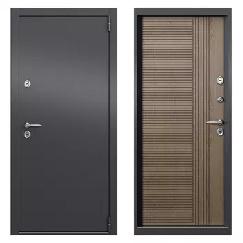 Дверь входная с терморазрывом Torex Роял Техно правая букле графит - астана табачный 950х2050 мм