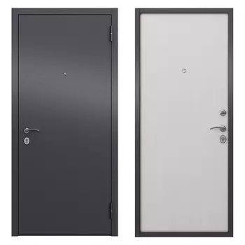 Дверь входная Torex Элегант Лайт правая букле графит - дуб белый матовый 950х2050 мм