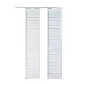 Дверь жалюзийная 840x2005 мм белый