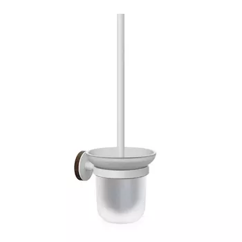 Ершик для унитаза Fora Lord подвесной металл/стекло белый (FOR-LORD020WT)