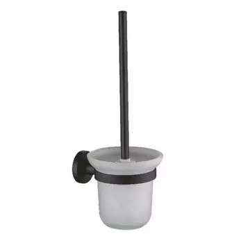 Ершик для унитаза Haiba HB8710 подвесной стекло/металл черный (550608)