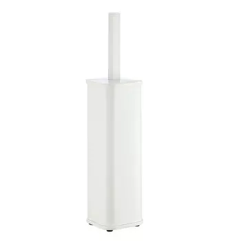 Ершик для унитаза WasserKraft напольный металл/пластик белый (K-1117W)