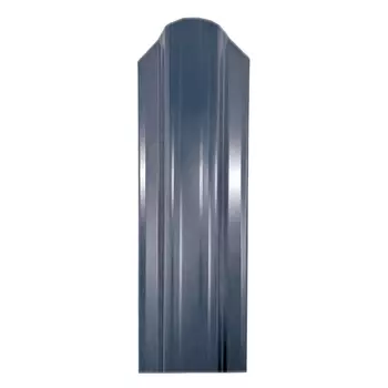 Евроштакетник двухсторонний П-образный 0,45 мм 118х2000 мм графитовый серый RAL 7024 фигурный срез