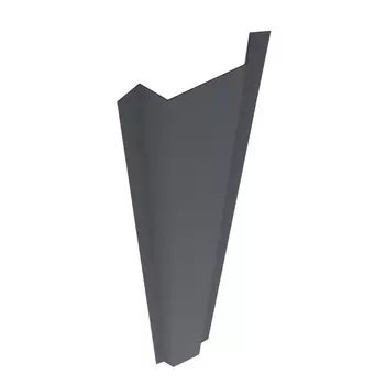Евроштакетник двухсторонний П-образный 0,45 мм 125х1500 мм графитовый серый RAL 7024 фигурный срез
