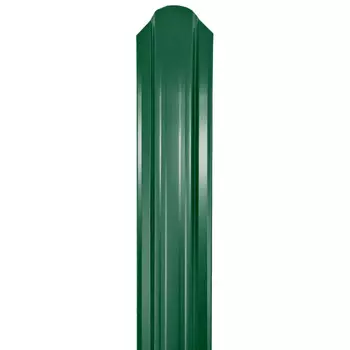 Евроштакетник односторонний П-образный 0,45 мм 118х1800 мм зеленый RAL 6005 фигурный срез