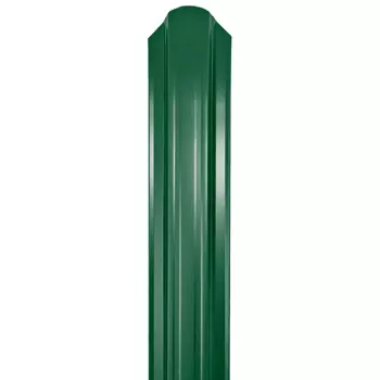 Евроштакетник односторонний П-образный 0,45 мм 118х1800 мм зеленый RAL 6005 фигурный срез