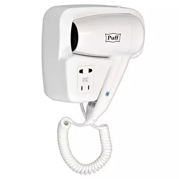 Фен для волос настенный Puff 1200В 1200 Вт белый