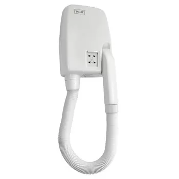 Фен для волос настенный Puff 850В 850 Вт белый