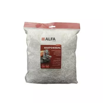 Фиброволокно армирующее для бетонов и растворов полипропиленовое АльфаБетон Макрофибра Эксперт 0,5 кг