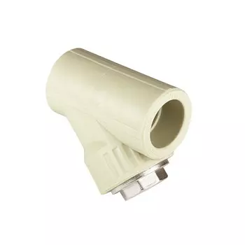 Фильтр полипропиленовый Valfex косой 32 мм В/В сетчатый серый (10141032Г)