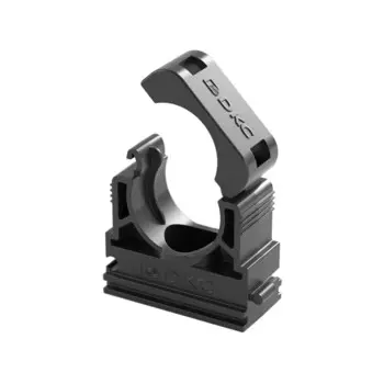 Фиксатор для труб 17 мм DKC с крышкой черный (20 шт.) (PASW17N)