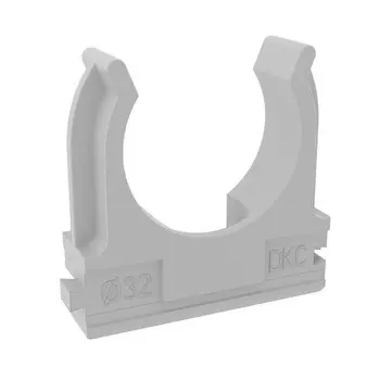 Фиксатор для труб 32 мм DKC с защелкой серый (100 шт.) (51032DIY)
