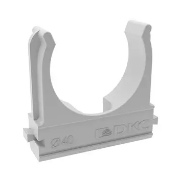 Фиксатор для труб 40 мм DKC с защелкой серый (50 шт.) (51040DIY)