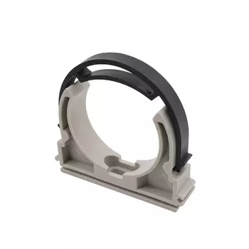 Фиксатор полипропиленовый FV-Plast 40 мм для полипропиленовых труб с защелкой серый (904040)