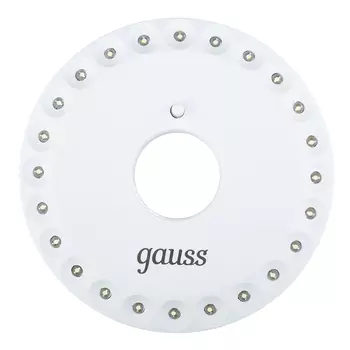 Фонарь кемпинговый Gauss светодиодный 24 LED 5 Вт на батарейках AA пластик с магнитом и карабином (GF003)