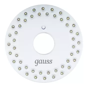 Фонарь кемпинговый Gauss светодиодный 48 LED 5 Вт на батарейках AA пластик с магнитом и карабином (GF004)