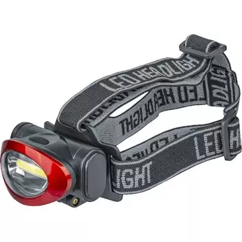 Фонарь налобный Navigator H22 NPT (82364) светодиодный 1 LED 5 Вт на батарейках AAA пластик 3 режима