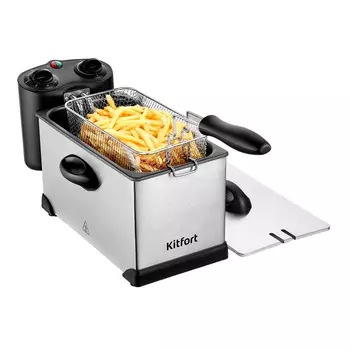 Фритюрница Kitfort КТ-4052 серебристая