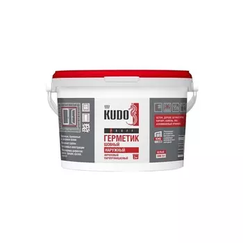 Герметик акриловый паропроницаемый наружный Kudo Proff 3 кг