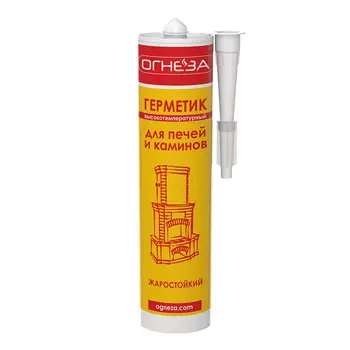 Герметик силикатный для печей и каминов Огнеза 1600 черный 310 мл