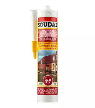 Герметик силиконовый нейтральный Soudal белый 280 мл