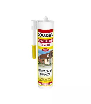 Герметик силиконовый нейтральный Soudal прозрачный 280 мл