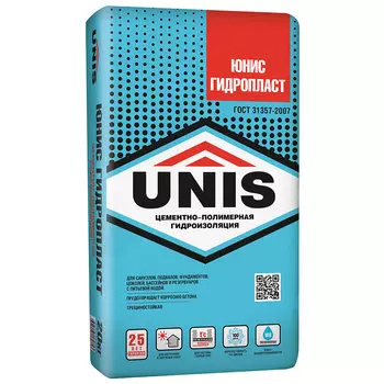 Гидроизоляция цементно-полимерная Unis Гидропласт 20 кг