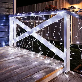 Гирлянда светодиодная Neon-Night Дождь белая 2х1,5 м (235-515)