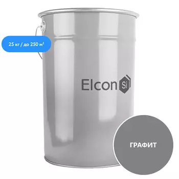 Грунт-эмаль по ржавчине 3в1 Elcon графит RAL 7024 матовая 25 кг