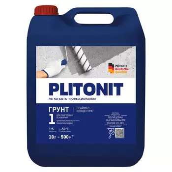 Грунт Plitonit 1/ 1 Profi 10 л концентрат 1:5