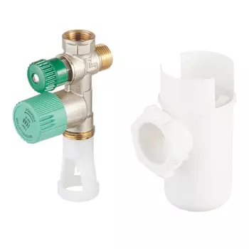 Группа безопасности водонагревателя VALTEC (VT.461.N.04) 1/2 НР(ш) х 1/2 ВР(г) с сифоном