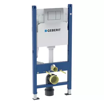 Инсталляция Geberit Delta Duofix для подвесного унитаза с кнопкой хром (458.163.21.1)