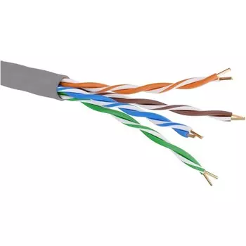 Интернет-кабель (витая пара) U/UTP CAT5е 4х2х0,51 мм DKC серый (305 м)