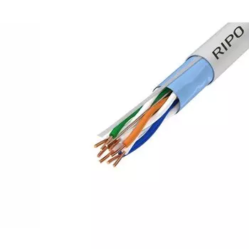 Интернет-кабель (витая пара) FTP 24 AWG CAT5e 4х2х0,49 мм Ripo серый (305 м)