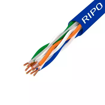 Интернет-кабель (витая пара) UTP CAT6 4х2х0,57 мм Ripo синий (25 м)