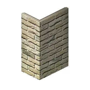 Искусственный камень угловой White Hills Бремен Брик бежевый (38 шт.=2,93 пог.м)