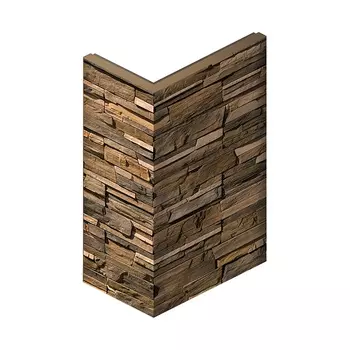 Искусственный камень угловой White Hills Фьорд Лэнд коричнево-болотный (18 шт.=1,8 пог.м)