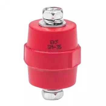 Изолятор EKF PROxima SM-35 IP30 380 А с болтом и шайбой пластиковый красный (10 шт.) (plc-sm-35)