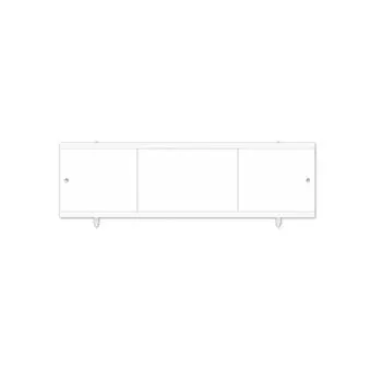 Экран для ванны фронтальный Метакам Монолит-М ПВХ 170х57 см белый раздвижной (19562)