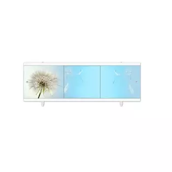 Экран для ванны фронтальный Метакам Ультралегкий Арт ПВХ 150х57 см голубой раздвижной (23939)