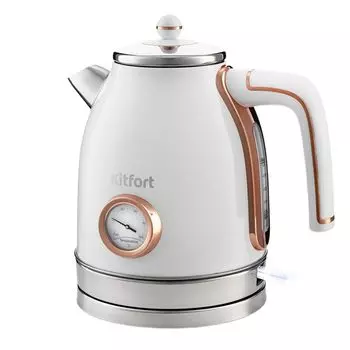 Электрический чайник Kitfort КТ-6102-3 1,7 л белый/золото