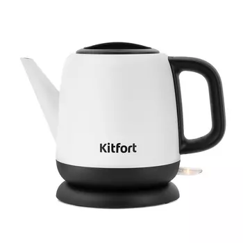 Электрический чайник Kitfort КТ-6112 1 л белый/черный