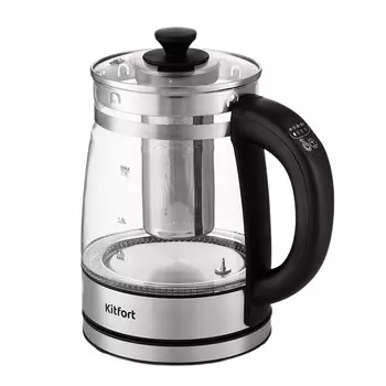Электрический чайник Kitfort КТ-6119 1,7 л хром/черный