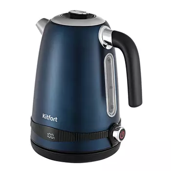 Электрический чайник Kitfort КТ-6121-3 1,7 л синий/черный