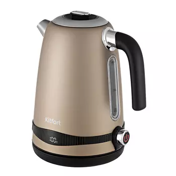 Электрический чайник Kitfort КТ-6121-4 1,7 л бежевый/черный