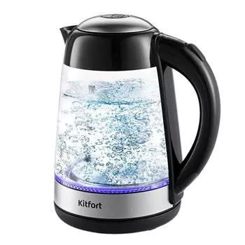 Электрический чайник Kitfort КТ-6125 1,7 л черный/хром